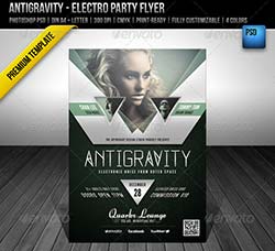 通用型传单模板：Antigravity - Electro Party Flyer